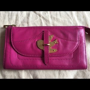Marc Jacobs Long Leather Wallet Petal to thr Metal